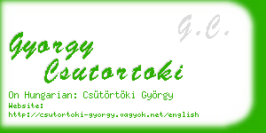 gyorgy csutortoki business card
