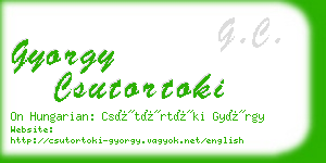 gyorgy csutortoki business card